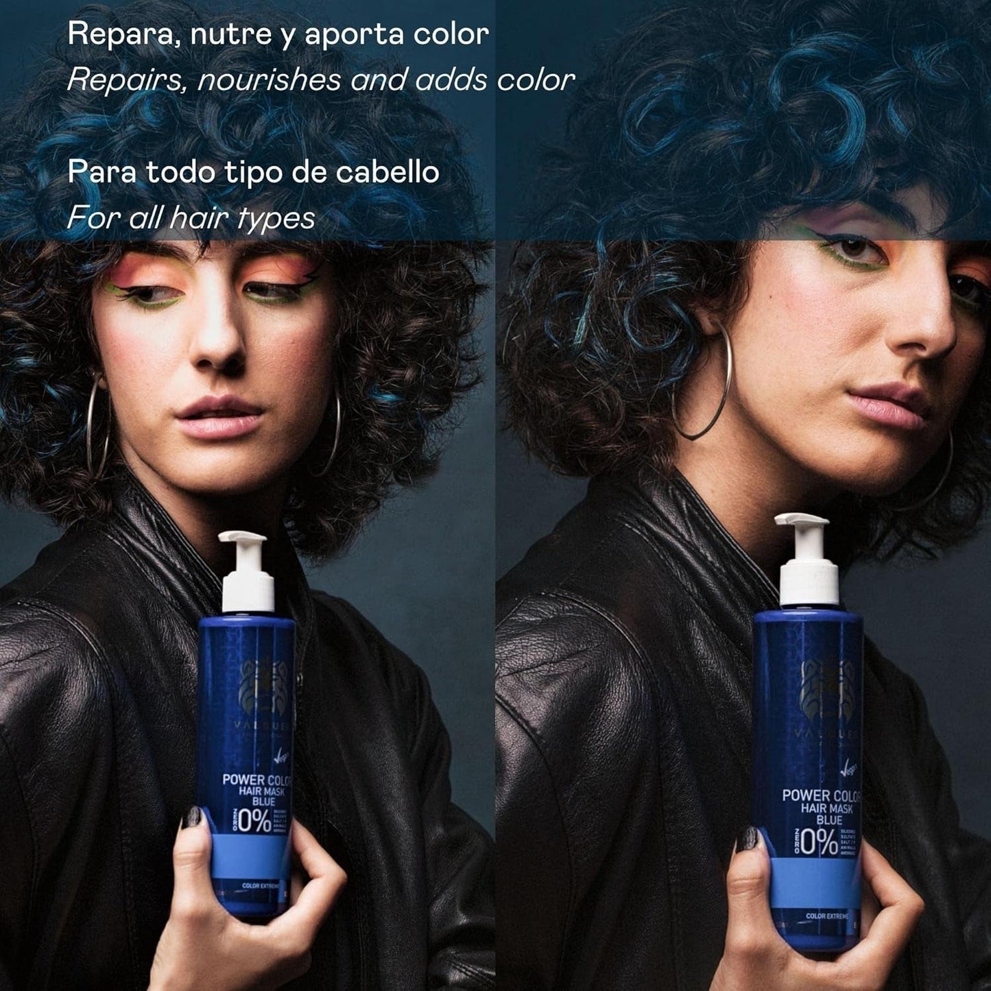 Valquer Professional Mask Power Color gefärbtes Haar. Veganer und sulfatfreier (goldblondes Haar) Haarfarbintensivator – 275 ml Naty Shop Haarmaske