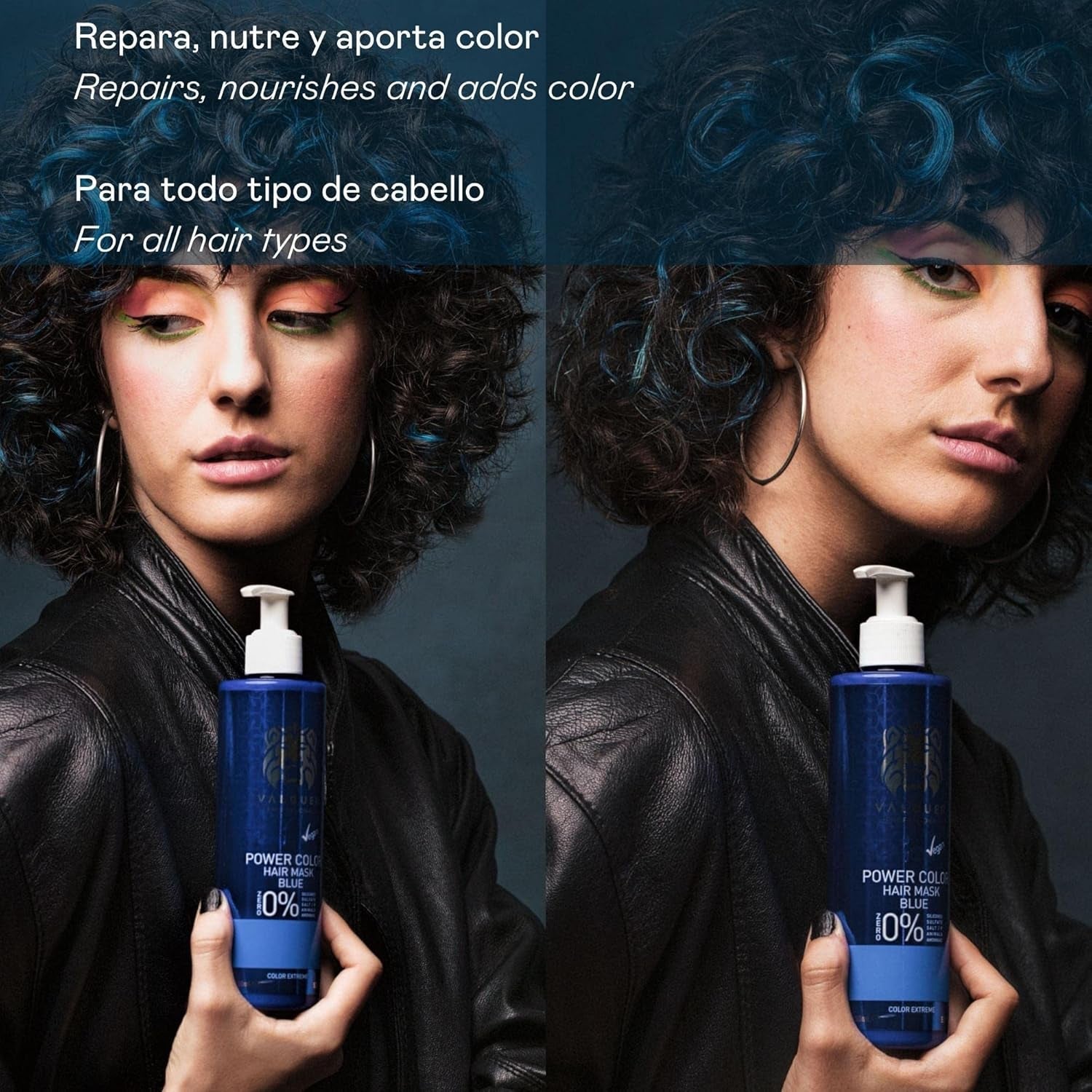 Valquer Professional Mask Power Color gefärbtes Haar. Veganer und sulfatfreier (goldblondes Haar) Haarfarbintensivator – 275 ml Naty Shop Haarmaske