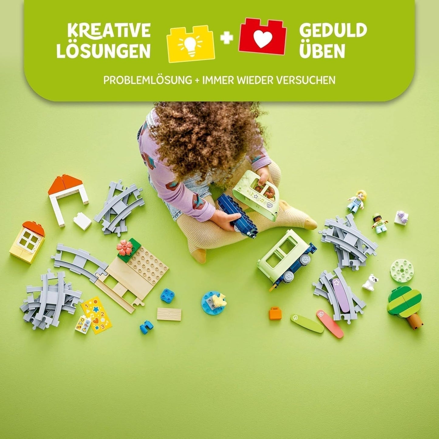 LEGO DUPLO Town Interaktiver Abenteuerzug, Spielset mit Lichtern und Geräuschen für Rollenspiele, ermöglicht 2-Jährigen das Bauen von Gleisen, Lernspielzeug für Vorschulkinder 10427 Bausätze Besuchen Sie den LEGO-Store