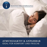 Billerbeck Kissen S20 Latex – Nackenkissen in 40 x 80 cm – Nackenstützkissen mit weichem Latexkern, weiß Naty Shop Standardkissen