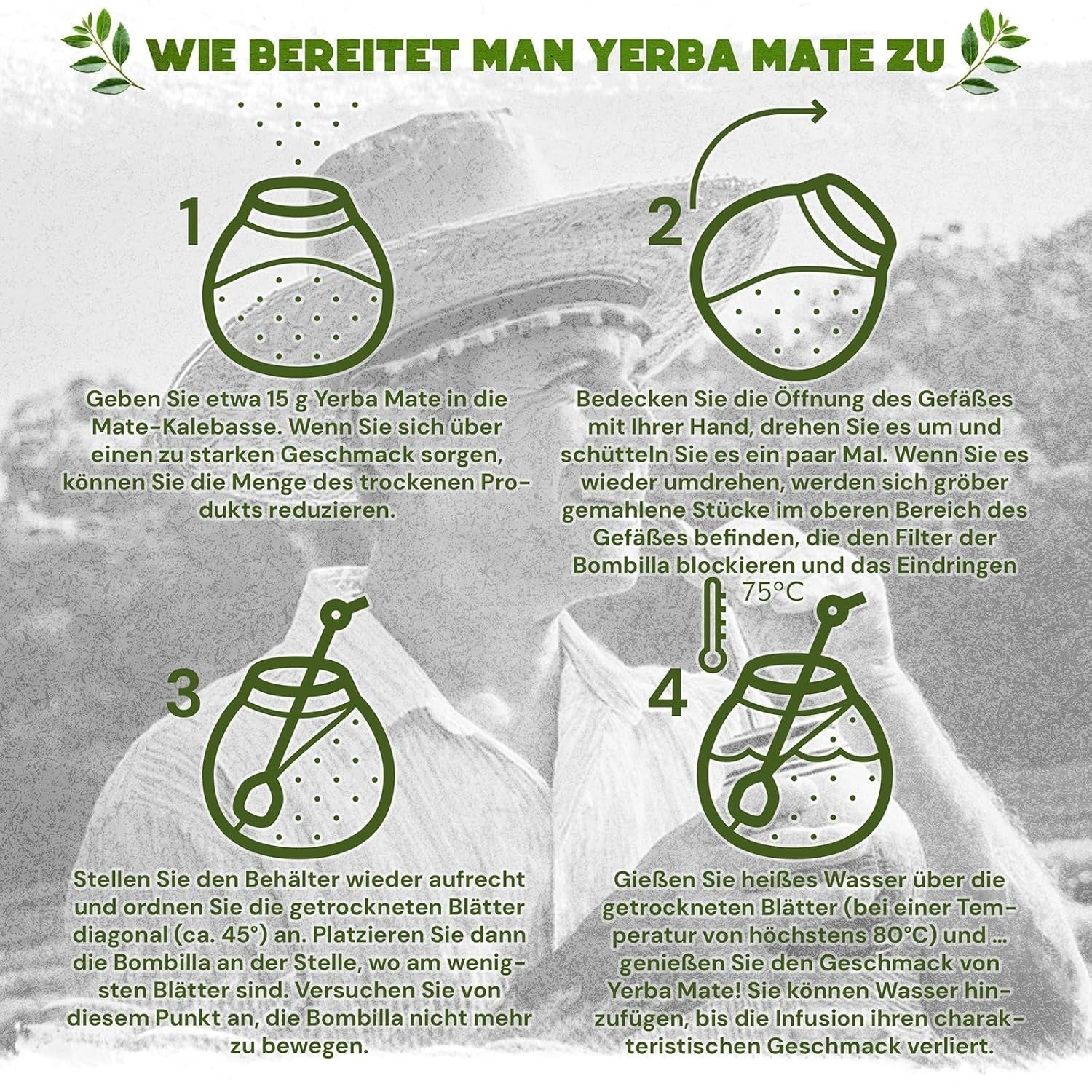Verde Mate Green Orgánica 500 G – Bio Yerba Mate aus Brasilien – rauchfrei und schonend verarbeitet 0,5 kg
