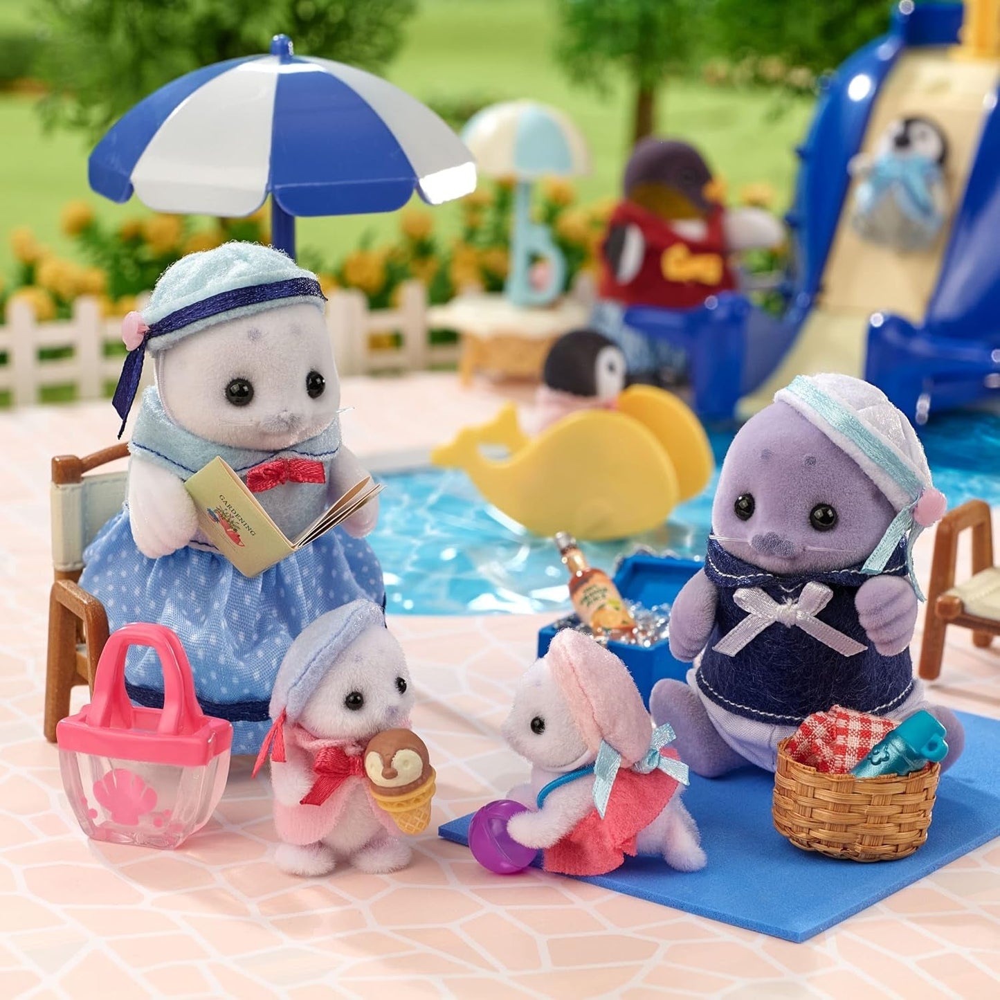 Sylvanian Families – 5759 Robbenfamilie, Tierfigur, detailliertes Spielzeug für Kinder ab 3 Jahren, Naty Shop Dolls