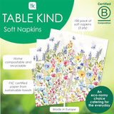 Talking Tables Table Kind Einwegservietten, weiche Papierservietten, Einwegservietten mit Blumenmuster, für Hochzeiten oder den täglichen Gebrauch, umweltfreundlich, kompostierbar, recycelbar