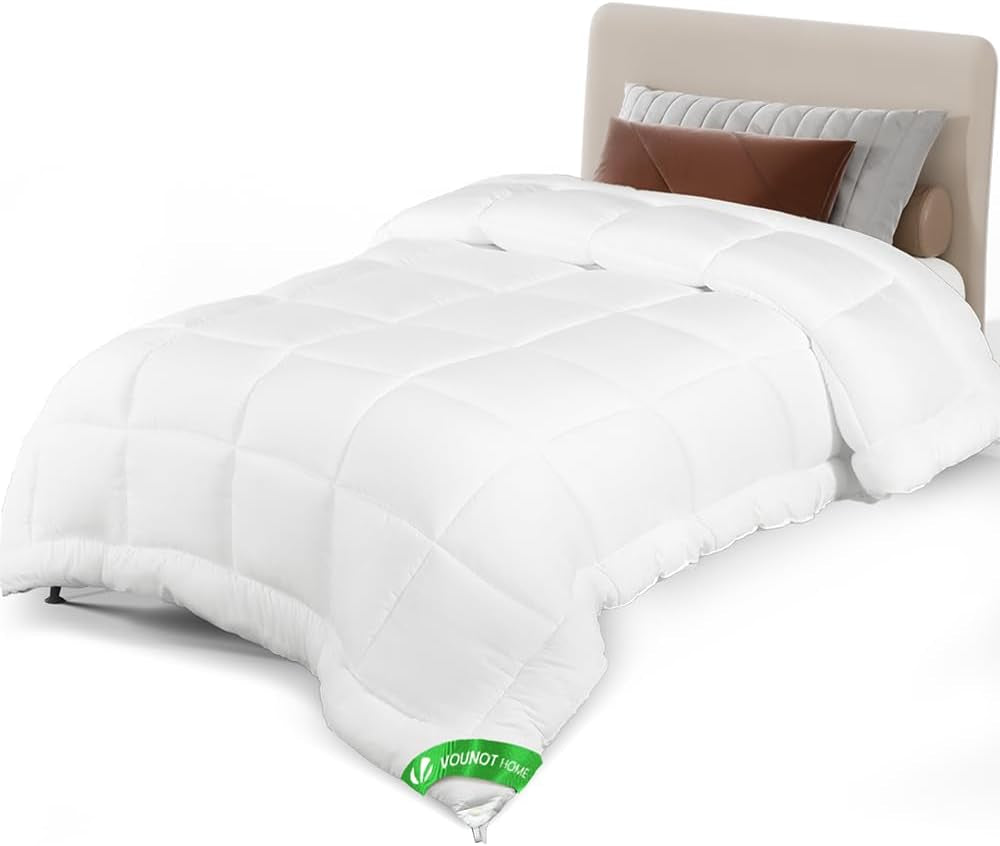 VOUNOT Bettdecke 155 x 200 cm, 4-Jahreszeiten-Winterbettdecke, 2er-Set, 500 g/m², bestehend aus 2 zusammengeknüpften Bettdecken, anpassbare Bettdecke für Sommer und Winter, Öko-Tex-Standard. Bettdecken und Steppdecken Naty Shop Ganzjahresdecke 135 x 200 cm