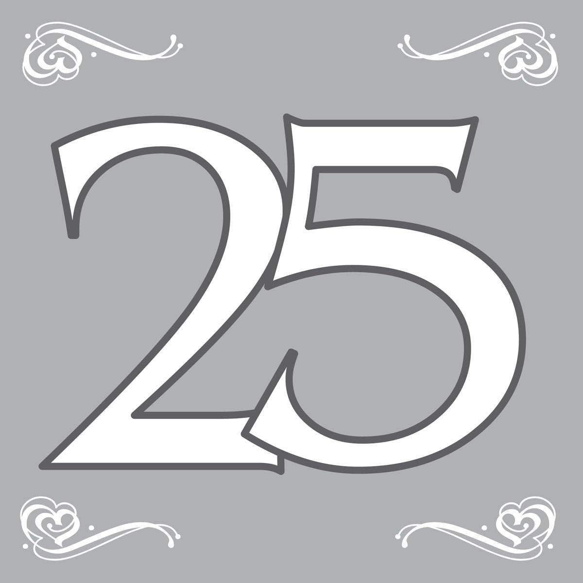 20 Servietten 3lg. 33X33Cm Silberdesign 25