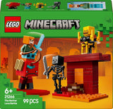 LEGO Minecraft Lava Duel of the Deep, Spielzeug für Videospielfans, Festung mit Minifiguren einschließlich Alex, Skeleton Wither, Lohe und Strider, Geschenk für Mädchen und Jungen ab 6 Jahren 21266 Bausets Beuche den LEGO-Store