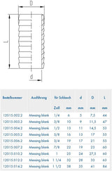 ABA Beul 12015.006.2 Langlebiger Schlauchverbinder, Messing, 3/4"