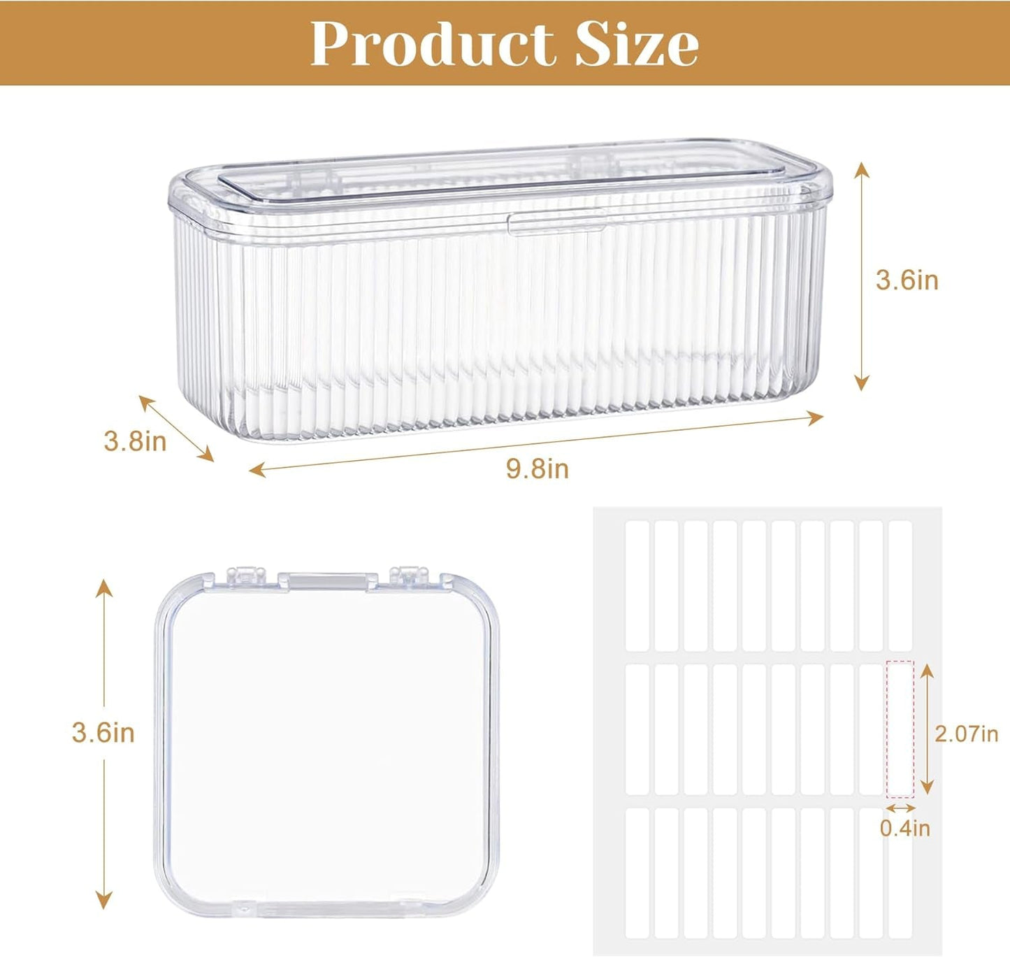 INMORVEN Nagel-Aufbewahrungsbox-Set – 14 transparente Nagelboxen + 1 große Box und 60 Klebescheiben – ideal für die Aufbewahrung von künstlichen Nägeln, Gel-Nagelzubehör und Nagellack (14 Stück in einer Schicht).