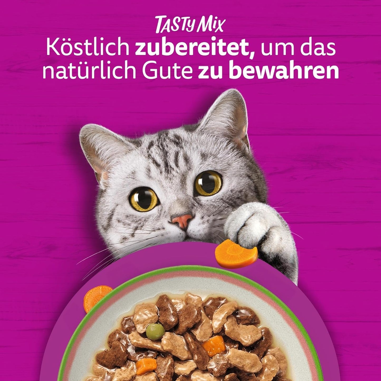 WHISKAS TASTY MIX Nassfutter in Sauce für Katzen 40 x 85g Chef's Choice