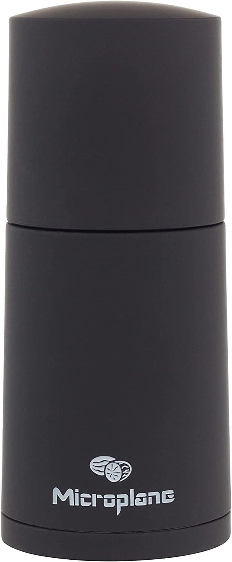 Schwarze Microplane-Gewürzmühle für Muskatnuss, Zimt, Tonkabohnen, langen Pfeffer und andere trockene Gewürze. Roste und Mühlen. Naty Shop Black Single