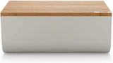 Alessi Mattina BG03 WG – Brotkorb aus Edelstahl mit Epoxidharz und Bambusholz, warmes Grau. Aufbewahrungsboxen für Lebensmittel, Naty Shop