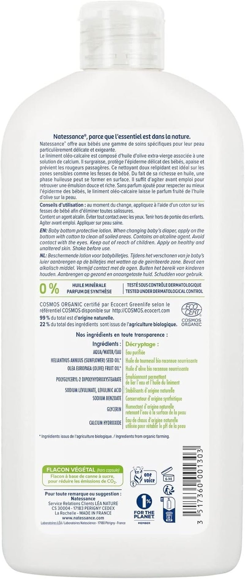 Bébé naturalel oléoliniment 500 ml Kinder - Bade- und Hautpflege Naty Shop