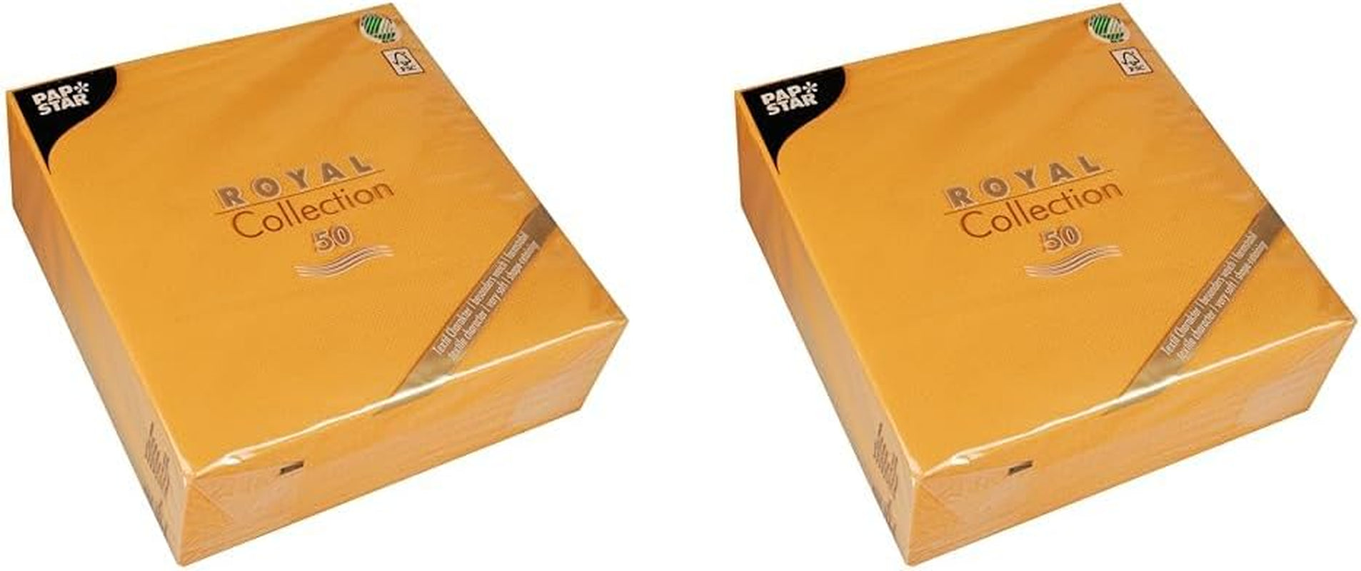 Papstar, 50 Servietten „ROYAL Collection“ 1/4 Falz 40 cm x 40 cm orange, #82219