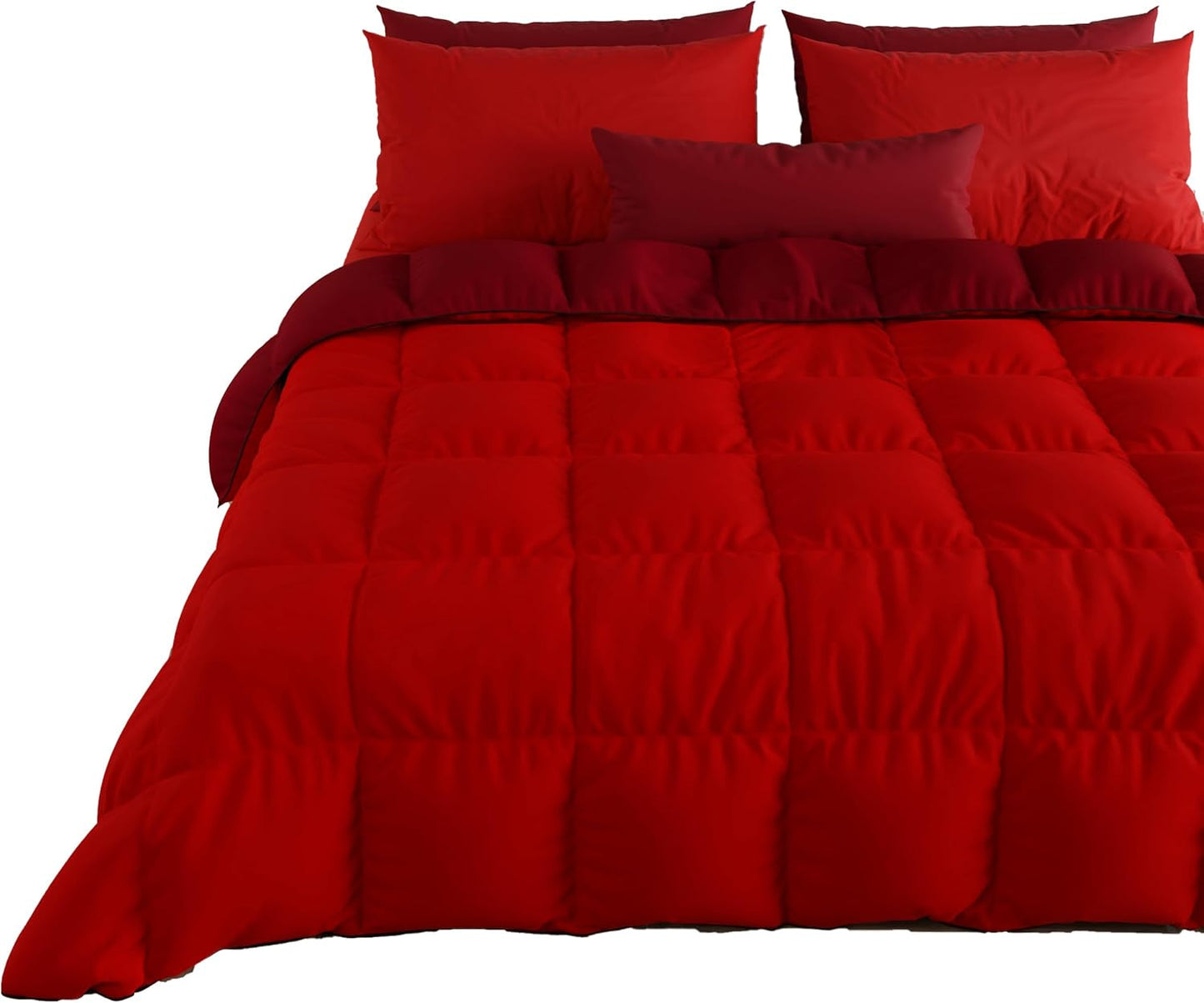 PETTI Artigiani Italiani – Winterdecke für Doppelbett, Maxi, einfarbig, doppelseitig, weiß, grau, 100 % Made in Italy