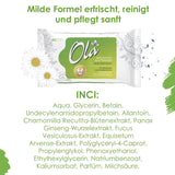 OLA Nasses Toilettenpapier – (1X40 Stück) Feuchttücher – Kamillenextrakt und Milchsäure, waschbar, empfindliche Haut – 40 Stück