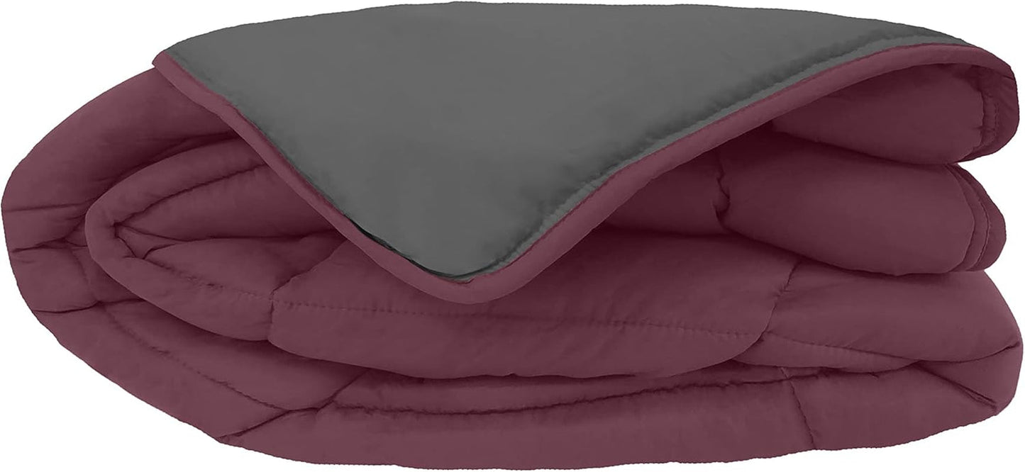 Toison D'Or Cocoon Steppdecke, Pflaume / Stahl, 140 x 200 cm Steppdecken und Steppdecken Naty Shop Pflaume / Stahl 140 cm x 200 cm