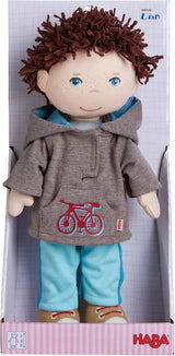 HABA Lian Puppe – Weiche Stoffpuppe 30 cm, ideal für Babys und Kleinkinder, waschbar und leicht an- und auszuziehen, ab 18 Monaten – 1302109001