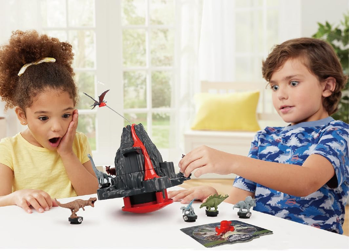 EPOCH Games – Jurassic World Trembling Volcano 7509 Dinosaurier-Spielzeug-Brettspiel für Kinder ab 4 Jahren
