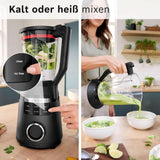 Highspeed-Standmixer Vitapower Serie 6 MMBD665B1, 45.000 U/Min, 6 Programme Inkl Heiße Suppe & Reinigung, 2 L Mixbehälter, Stopfer, Spülmaschinenfeste Teile, Made in Europe, 1800W, Schwarz Kitchen Naty Shop