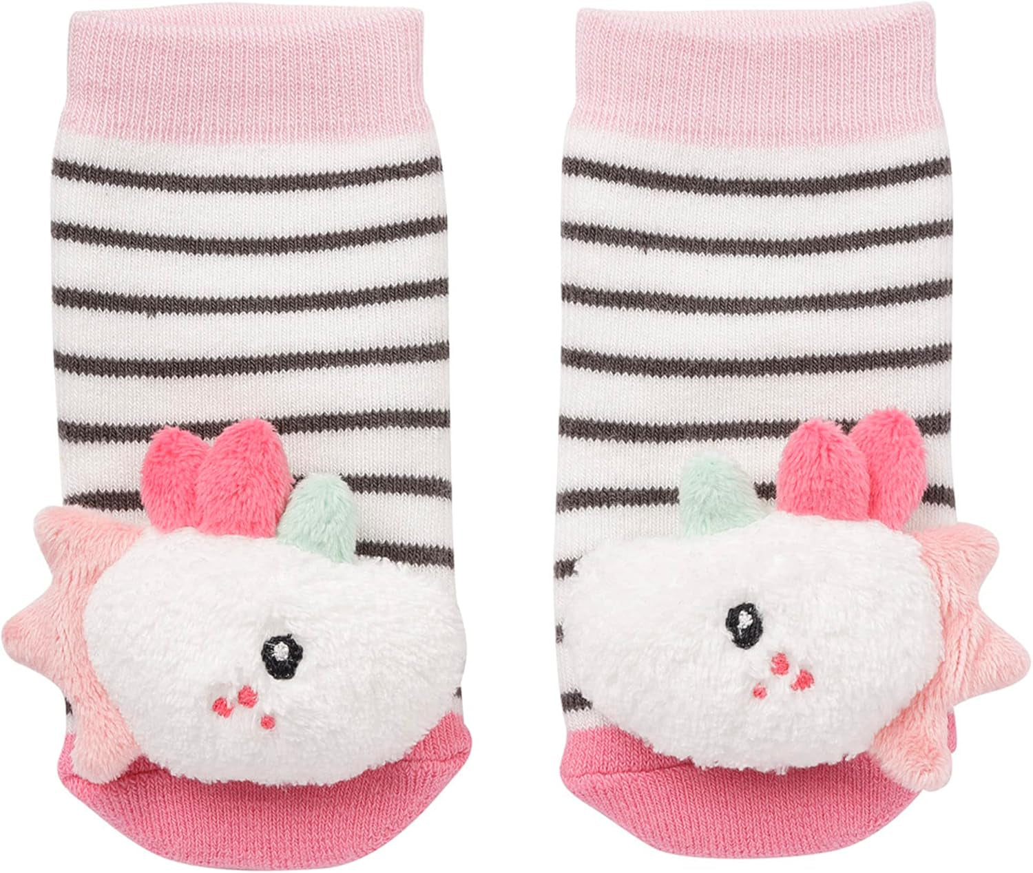 Fehn Spielhandschuh Safari – Affen- und Elefantenbaby-Fingerpuppen & Einhorn-Babyglockensocken – Babysocken mit Klingelfunktion und Einhornkopf – stimulieren Motorik und Sinne Bebe Toys Naty Shop