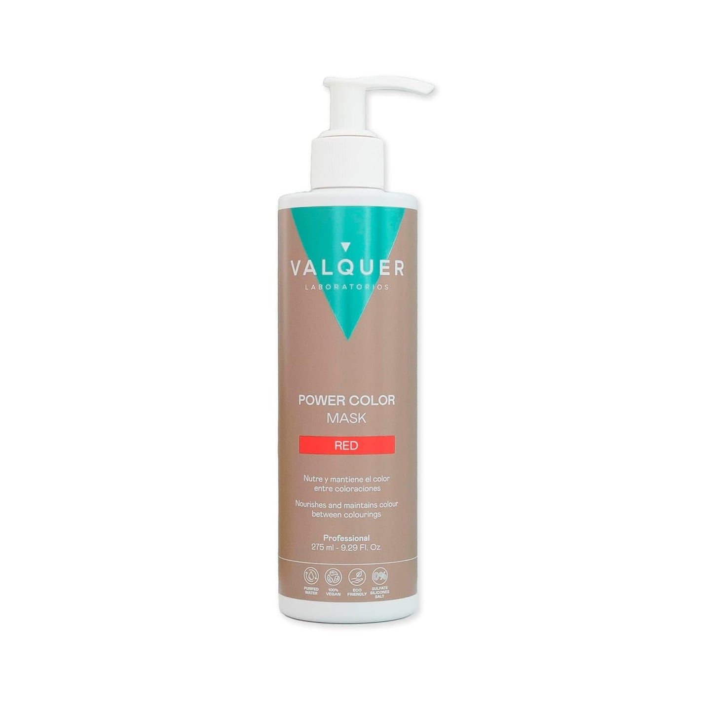 Valquer Power Color Mask vegane und silikonfreie Formulierung Verleiht Haarfarbe 290 ml Lila Naty Shop Haarmaske Rot 1 Stück (1er Pack)