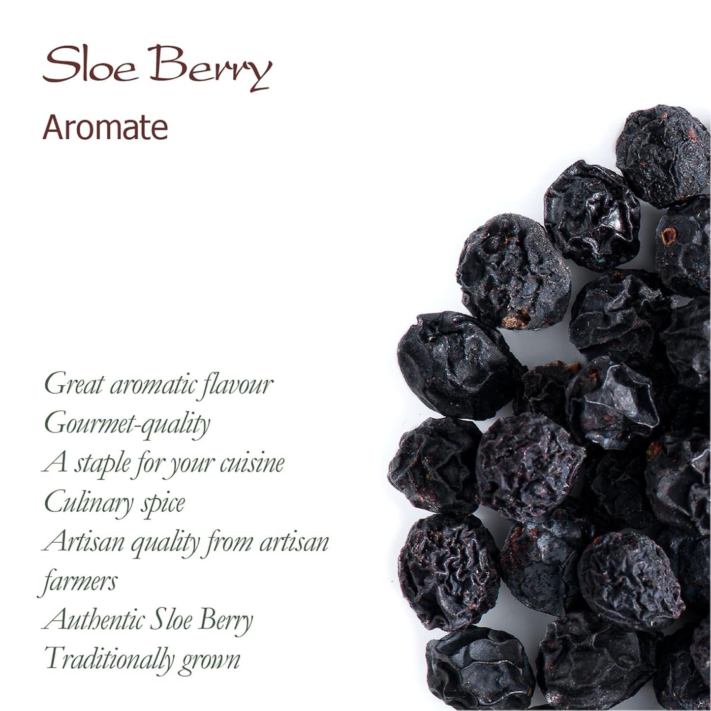 Schlehe getrocknete Beeren Bio-Qualität - Schlehe Beeren - Schlehe Beeren Schlehe Beeren Schlehe Bio Dehydrierte Produkte Naty Shop