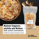 Bremer Gewürzhandel Ingwer, Trockenfruchtstücke gewürzt, aromatisch, würzig, ungeschwefelt, 1kg Dehydrierte Produkte Naty Shop