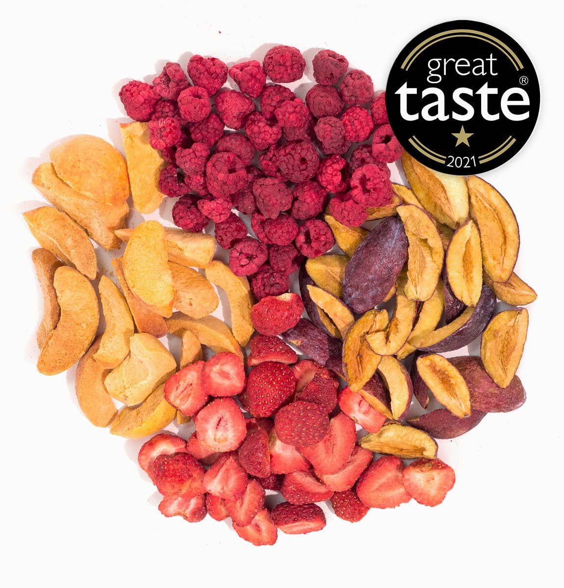 Brix Gefriergetrocknete Früchte Fantastic Four (80g) – Preislich guter Geschmack, leckerer und gesunder Snack, trocken knackig, reich an Vitaminen Naty Shop dehydrierte Produkte