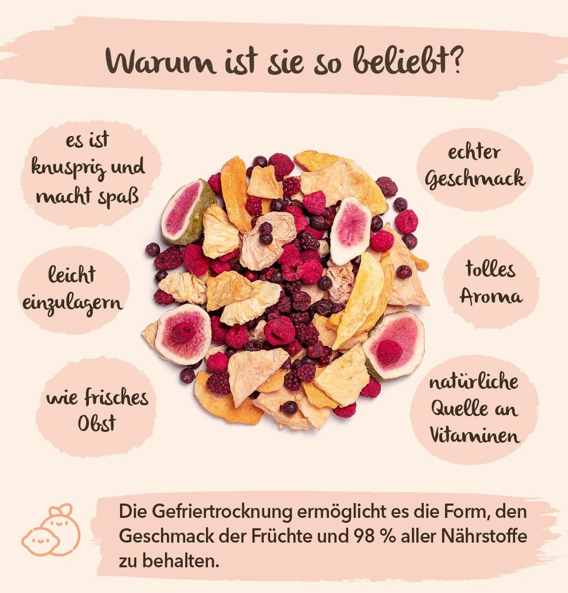 BRIX Getrocknete Himbeeren | Natürliche Himbeere, gefriergetrocknet 85 g | Great Taste Award für Trockenfrüchte | GVO-frei, glutenfrei, vegan, konservierte Vitamine Naty Shop dehydrierte Produkte