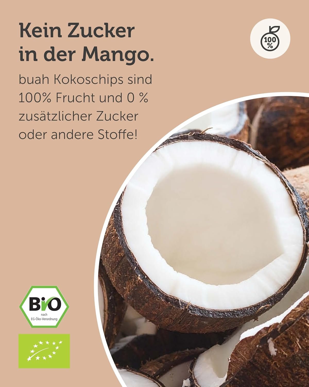 BUAH® getrocknete Kokosnusschips | Bio-Kokoschips, Snack, Müsli & Back-Kokoschips | Idealer Ersatz für Süßigkeiten | Vegan und ohne Zuckerzusatz | 400g dehydrierte Produkte von Naty Shop