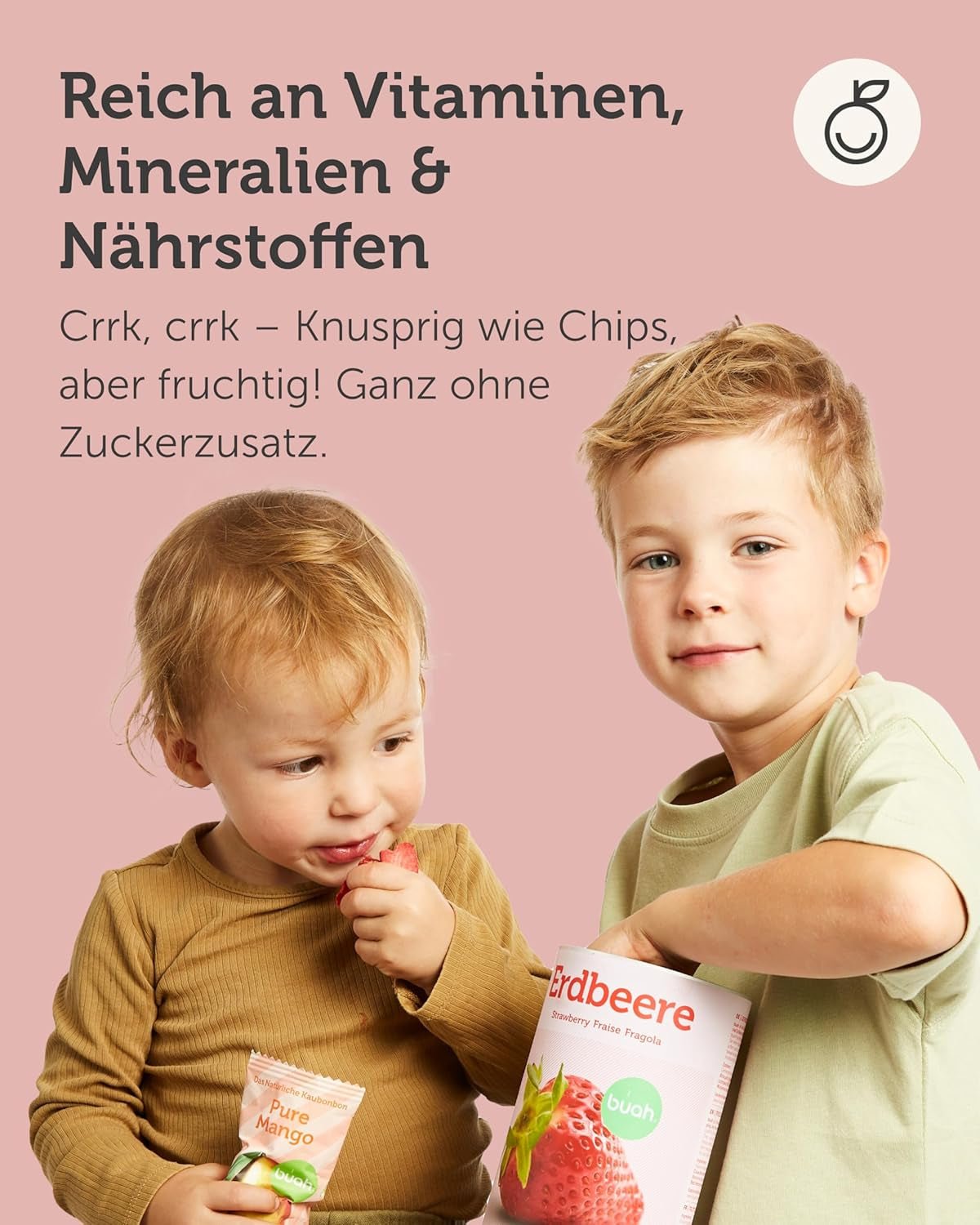 BUAH® Bio gefriergetrocknete Äpfel | Gefriergetrocknete Bio-Äpfel ohne Zuckerzusatz | 100 % gefriergetrocknete Früchte (vegan, glutenfrei, laktosefrei) | Idealer Snack (110 g). Dehydrierte Produkte von Naty Shop