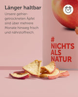 BUAH® Bio gefriergetrocknete Äpfel | Gefriergetrocknete Bio-Äpfel ohne Zuckerzusatz | 100 % gefriergetrocknete Früchte (vegan, glutenfrei, laktosefrei) | Idealer Snack (110 g). Dehydrierte Produkte von Naty Shop