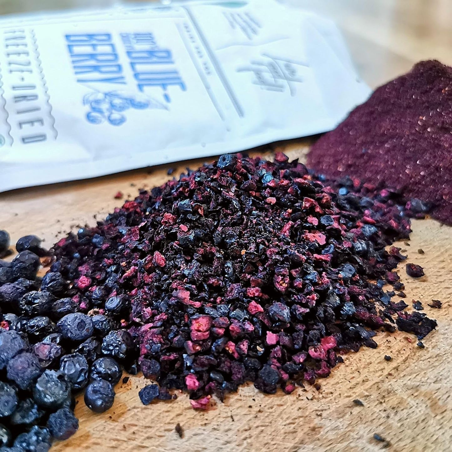 Getrocknete Cranberry-Stücke | 100 % gefriergetrocknete wilde Blaubeeren von Vaccinium Myrtillus | Wildblaubeerpulver, Blaubeerfruchtpulver, gefriergetrocknete, getrocknete, getrocknete Blaubeeren, dehydrierte Produkte, Naty Shop