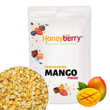 Gefriergetrocknete Mangostücke 100 g – Gefriergetrocknete Früchte – Gefriergetrocknete Trockenfrüchte – Getrocknete Mango – Perfekt für Snacks, Backen, Müsli, Smoothies und Desserts. Dehydrierte Produkte Naty Shop 100 g