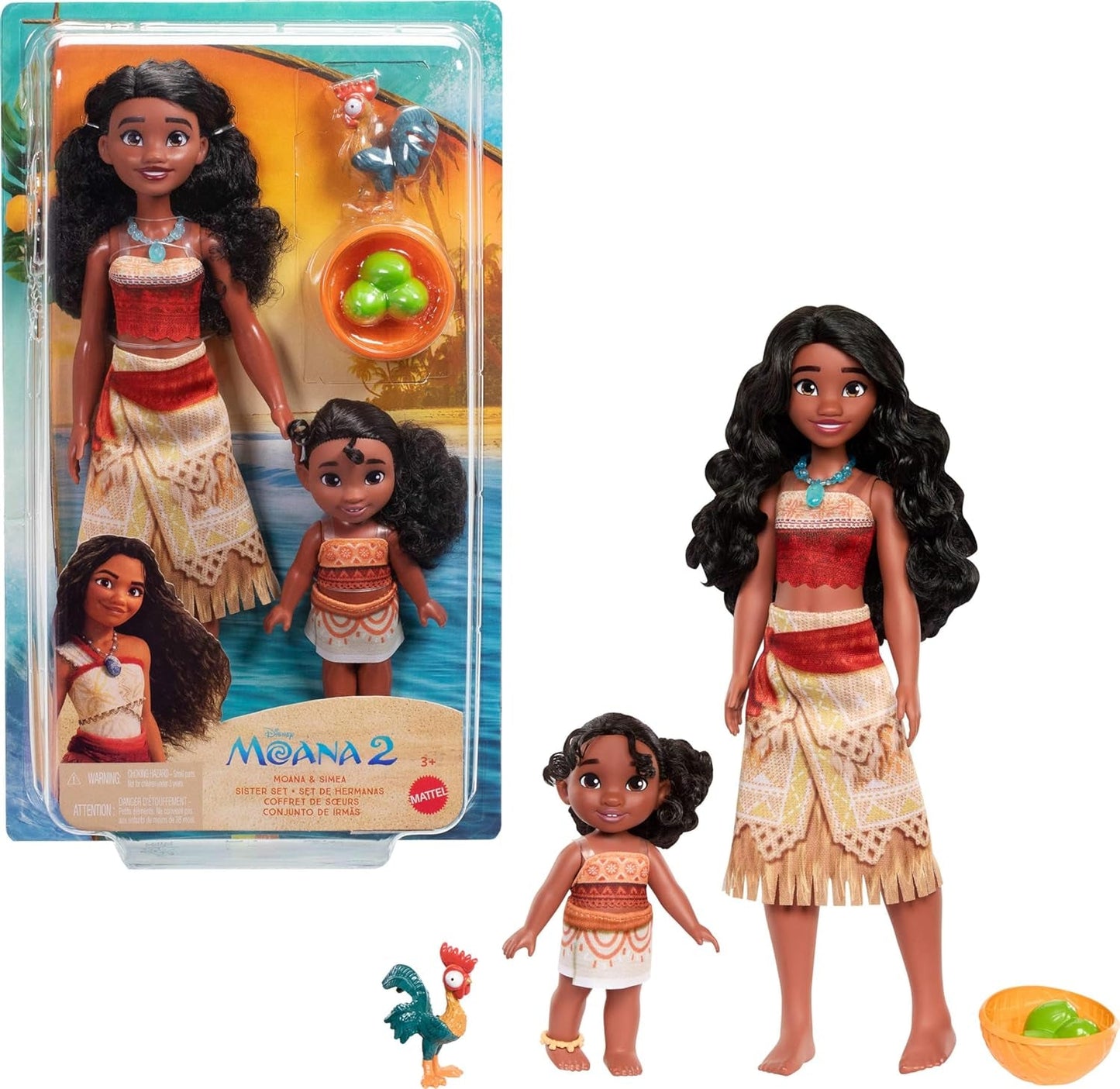 Mattel Disney Moana JBT41 Simea Modepuppe mit Knöchelzubehör, 5 beweglichen Gelenken und abnehmbarem Outfit, vom Film inspiriertes Spielzeug JBT41