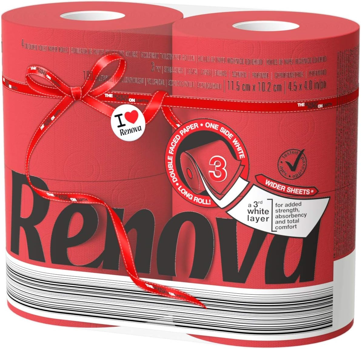 Renova Toilettenpapier, grün, 4 Rollen