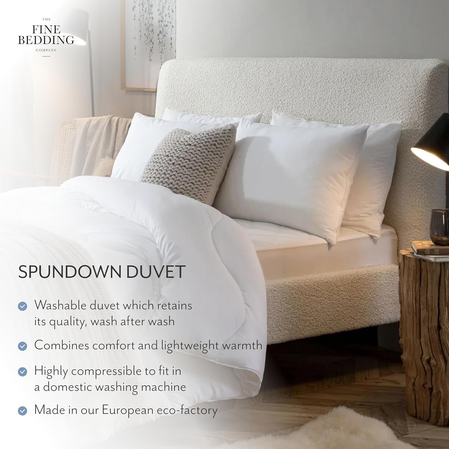 Twin Spundown-Bettdecke, 4,5 Tog, leicht, hypoallergen, warm, waschbar, Sommerdecke, Doppelbett, luxuriöser Bezug in Hotelqualität mit unseren recycelten Materialien Naty Shop Quilts & Quilts