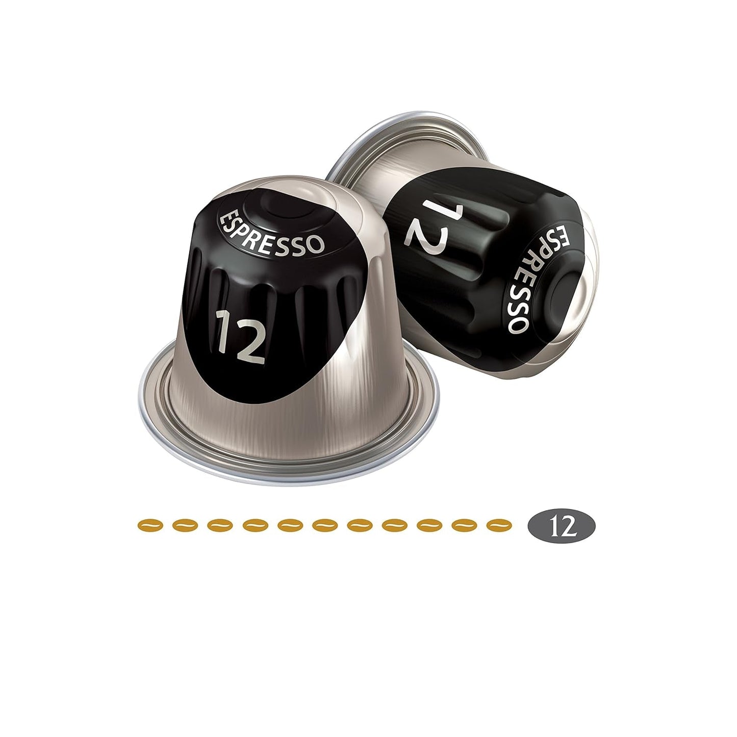 Jacobs Kaffeekapseln Espresso Ristretto, Intensität 12/12, 10 x 20 Getränke, Nespresso* kompatible Kaffeekapseln, 200 Kapseln