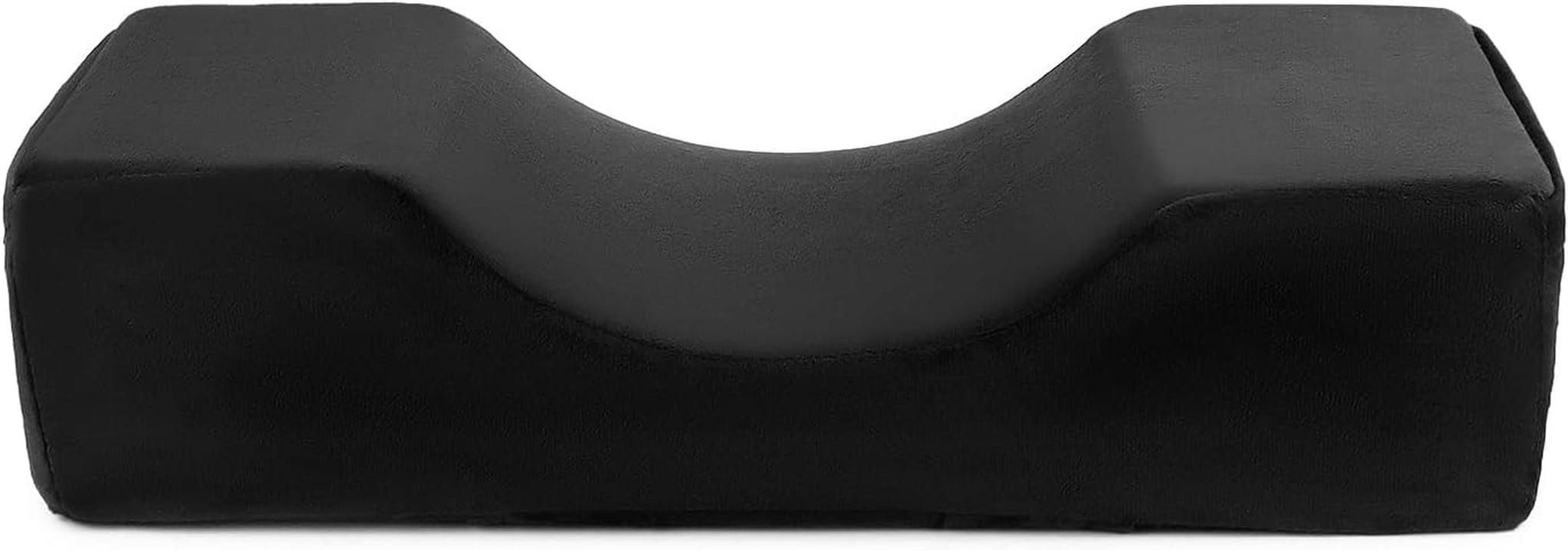 QWORK® Wimpernkissen, U-förmiges Beauty-Make-up-Kissen, ergonomisches Wimpernkissen zur Verlängerung, Memory-Schaum-Wimpernkissen für den Heimgebrauch im Schönheitssalon (schwarz) Zervikale orthopädische Kissen Naty Shop Standardtitel