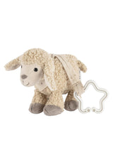 Sterntaler Flocke-Schaf-Spielzeug-Anhänger – weiches Stoff-Kinderwagen-Spielzeug – Baby-Hängespielzeug – Sandfarbe, sternförmige Aufhängung, Spielbogen-Anhänger, Bebe Toys Naty Shop
