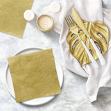 PAW – 3-lagige Servietten (33 x 33 cm) I 20 Stück I Perfekt für Geburtstage, Partys, Hochzeiten, Kommunionen und Feiertage I Farbige Papierservietten – besondere Anlässe, Ornamente I Inspiration Classic (Gold)