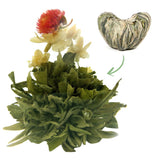 Teeblüten Goldbarren 1 Stück 6 g | Grüne Teeblätter | Jasminblüten | Europäische Schlingpflanze | Grüner Tee Tee mit Blumen | Grünteeblüten | Ideal für Teeliebhaber