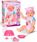 BABY Born Emma – Babypuppe 43 cm – 10 Funktionen inklusive Zubehör und Matratze – Funktioniert komplett ohne Batterien – Geeignet für Kinder ab 3 Jahren