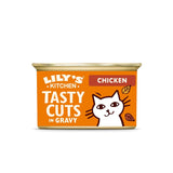 Lily's Kitchen, hergestellt aus natürlichen Zutaten, köstliche Häppchen in Hühnersauce, Nassfutter für ausgewachsene Katzen, 70-g-Dose