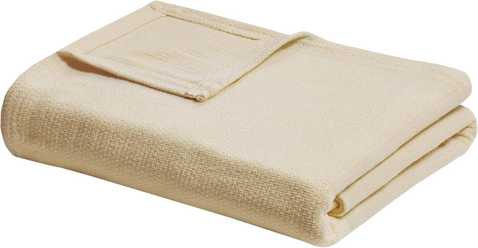 Madison Park Freshspun Wicker Twin Grey Cotton Decke Betten und Bettdecken Madison Park King Yellow