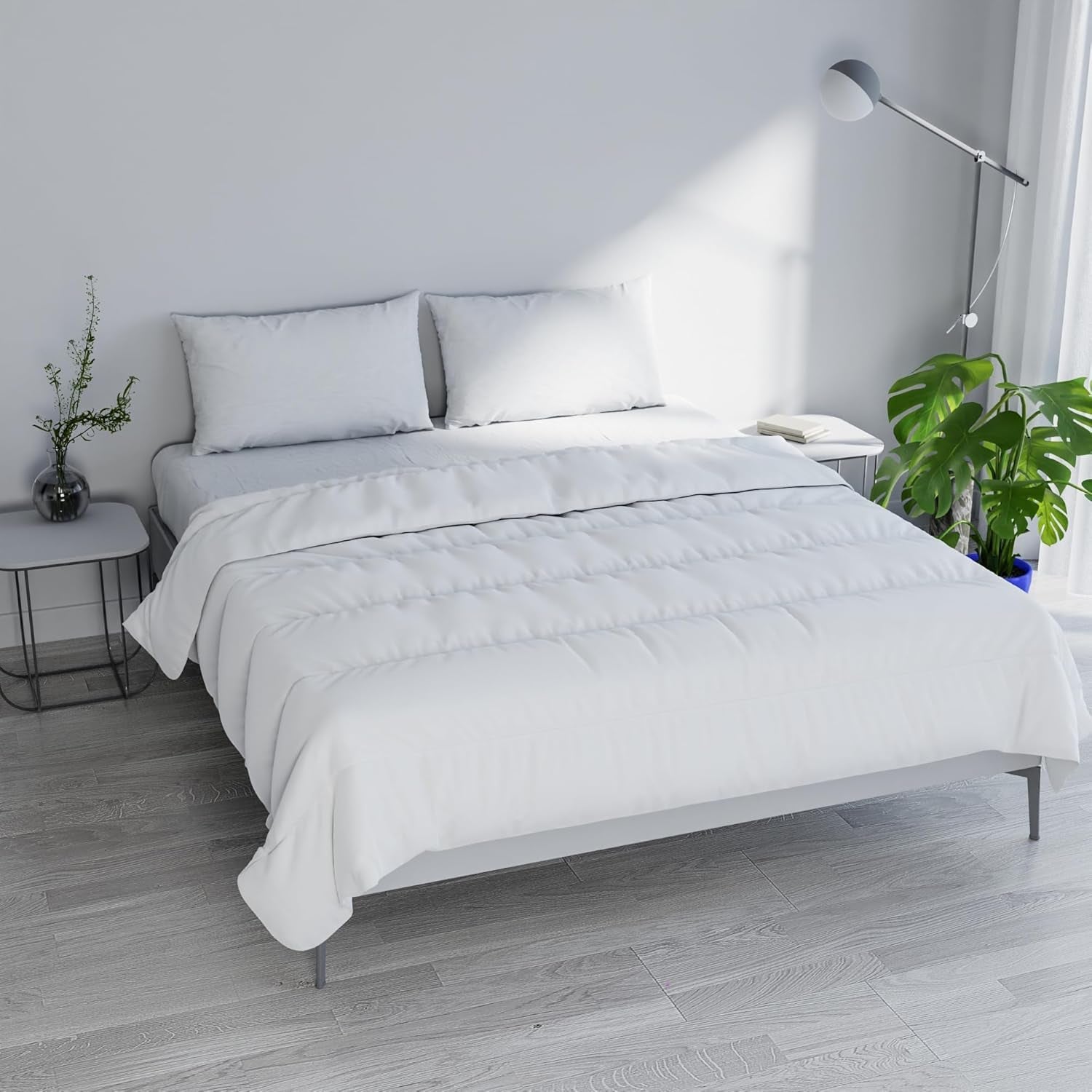 Prestige-Steppdecke, hergestellt in Italien, Sommer, weiß, 250 x 200 cm. Steppdecken und Steppdecken Naty Shop