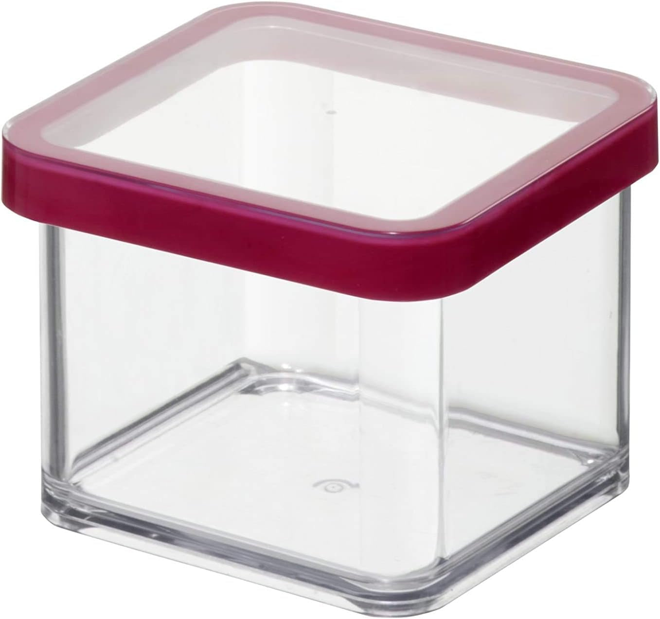 Rotho Loft 5er-Set Vorratsdosen mit Deckel, verschiedene Größen, BPA-freier Lebensmittelkunststoff (PP), transparent/rot, (21,4 x 21,4 x 23,5 cm). Naty Shop Frischhaltedosen 0,5 l quadratisch