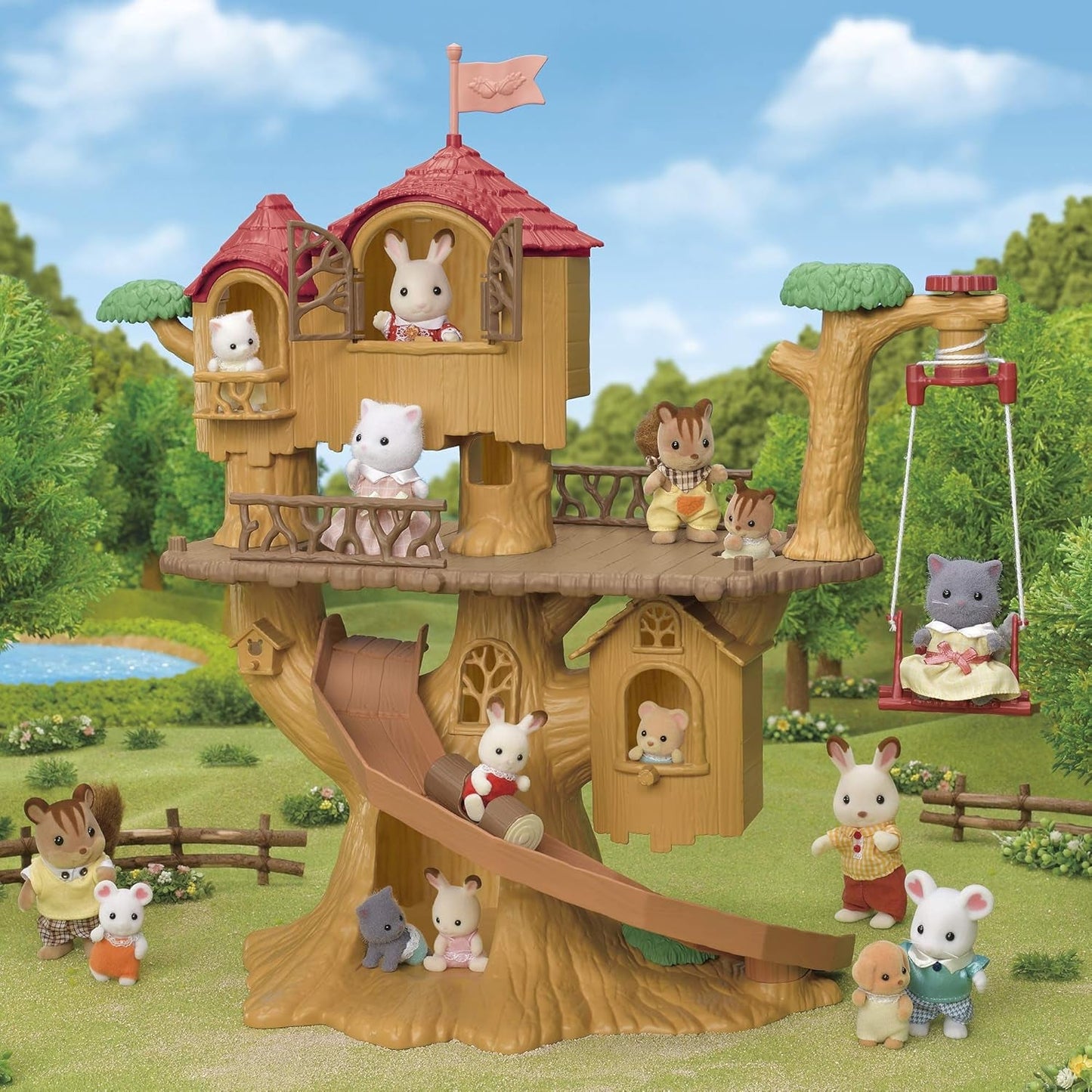 Sylvanian Families 5494 Baumhaus mit Abenteuer – Puppenhaus-Spielset