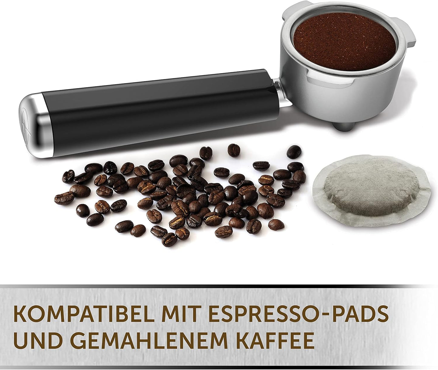 Espresso Breville Prima Latte II | Latte- und Cappuccino-Maschine | Professionelle Pumpe mit 15 bar und Milchaufschäumer | Silber [VCF108X]