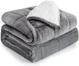 Cottonblue Gewichtsdecke 6,8 kg Queen-Size-Flanell Shaggy Sherpa Gewichtsdecke für Erwachsene Bequeme Gewichtsdecken zum Beruhigen und Entspannen Schwere Bettdecken 152,4 x 203,2 Naty Shop Quilts & Quilts Weiß/Grau 60 x 80 15 Pfund
